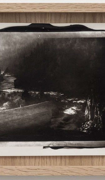 Large image of Woodburytype print in wood frame for artist Matthew Barney.