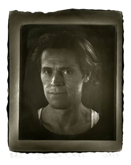 Chuck Close Woodburytype print from portrait of Willem - front view.