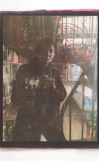 Elizabeth Peyton, "Self Portrait." Five color gum bichromate print, 12 x 16 inches on a 20 x 24 sheet.