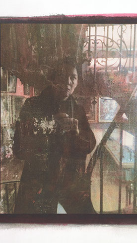Elizabeth Peyton, "Self Portrait." Five color gum bichromate print, 12 x 16 inches on a 20 x 24 sheet.
